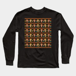 Foxes, grains and leaves Long Sleeve T-Shirt